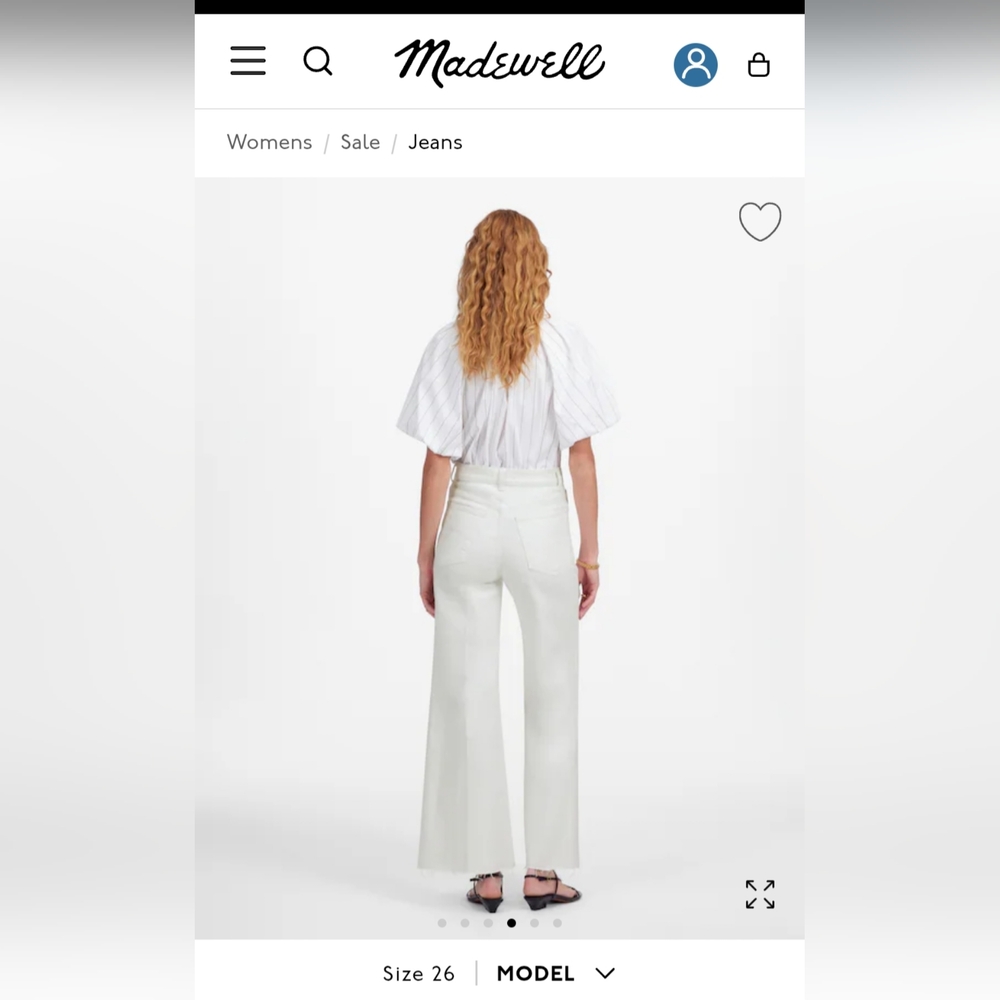 NWT Madewell Flare Wide Leg Crop Jeans Size 26 - Picture 4 of 13